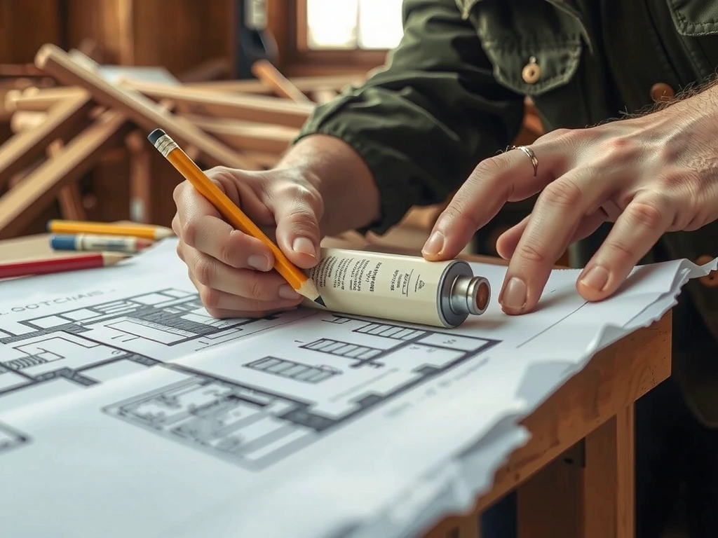 Détail d'un croquis architectural